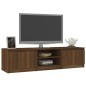 vidaXL Mueble para TV madera contrachapada marrón roble 140x40x35,5 cm