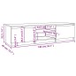 vidaXL Mueble para TV madera contrachapada marrón roble 140x40x35,5 cm