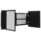 vidaXL Armario espejo de baño con luz LED acrílico negro 100x12x45 cm vidaXL Armario espejo de baño con luz LED acrílico negro 100x12x45 cm