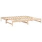 vidaXL Sofá cama extraíble madera maciza de pino 2x(80x200) cm vidaXL Sofá cama extraíble madera maciza de pino 2x(80x200) cm