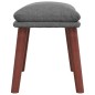 vidaXL Sillón de relax con taburete tela gris claro vidaXL Sillón de relax con taburete tela gris claro