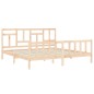 vidaXL Estructura de cama de matrimonio con cabecero madera maciza vidaXL Estructura de cama de matrimonio con cabecero madera maciza