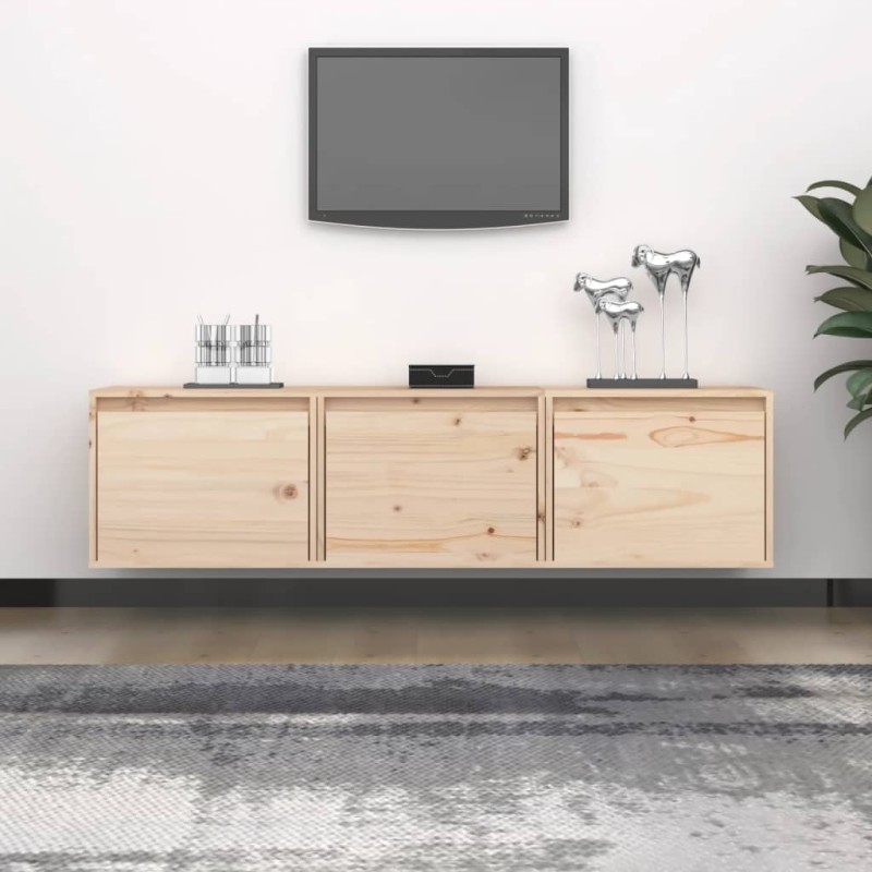 vidaXL Muebles para TV 3 piezas madera maciza de pino vidaXL Muebles para TV 3 piezas madera maciza de pino