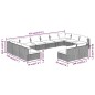 vidaXL Set de muebles de jardín 12 pzas cojines ratán sintético negro