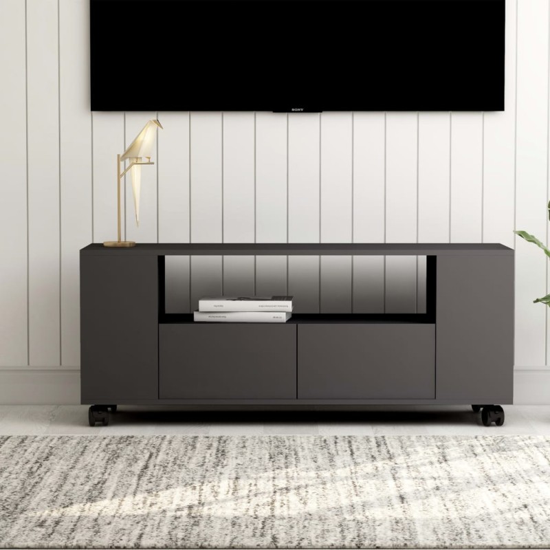 vidaXL Mueble para TV madera contrachapada gris 120x35x48 cm vidaXL Mueble para TV madera contrachapada gris 120x35x48 cm