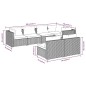 vidaXL Set de muebles de jardín 7 pzas y cojines ratán sintético negro vidaXL Set de muebles de jardín 7 pzas y cojines ratán sintético negro