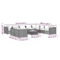 vidaXL Set muebles de jardín 11 pzas y cojines ratán sintético negro