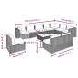 vidaXL Set muebles de jardín 11 pzas y cojines ratán sintético marrón vidaXL Set muebles de jardín 11 pzas y cojines ratán sintético marrón