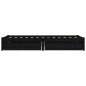 vidaXL Estructura de cama individual con cajones negro 90x190 cm vidaXL Estructura de cama individual con cajones negro 90x190 cm