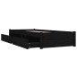 vidaXL Estructura de cama individual con cajones negro 90x190 cm vidaXL Estructura de cama individual con cajones negro 90x190 cm