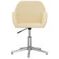 vidaXL Sillas de comedor giratorias 2 unidades tela color crema vidaXL Sillas de comedor giratorias 2 unidades tela color crema