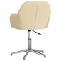 vidaXL Sillas de comedor giratorias 2 unidades tela color crema vidaXL Sillas de comedor giratorias 2 unidades tela color crema