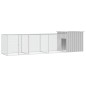 vidaXL Gallinero de acero galvanizado gris 400x91x100 cm vidaXL Gallinero de acero galvanizado gris 400x91x100 cm