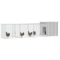 vidaXL Gallinero de acero galvanizado gris 400x91x100 cm vidaXL Gallinero de acero galvanizado gris 400x91x100 cm