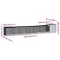 vidaXL Jaula de gallinas acero galvanizado antracita 700x91x100 cm vidaXL Jaula de gallinas acero galvanizado antracita 700x91x100 cm