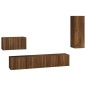 vidaXL Set de muebles para TV 4 pzas madera contrachapada marrón roble vidaXL Set de muebles para TV 4 pzas madera contrachapada marrón roble