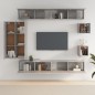 vidaXL Set de muebles de TV 8 pzas madera contrachapada gris sonoma vidaXL Set de muebles de TV 8 pzas madera contrachapada gris sonoma