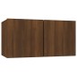 vidaXL Set de muebles de TV 7 pzas madera contrachapada marrón roble
