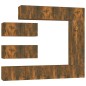 vidaXL Set de muebles de TV 7 pzas madera contrachapada roble ahumado vidaXL Set de muebles de TV 7 pzas madera contrachapada roble ahumado