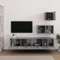 vidaXL Set de muebles para TV 4 pzas madera contrachapada gris Sonoma vidaXL Set de muebles para TV 4 pzas madera contrachapada gris Sonoma
