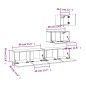vidaXL Set de muebles para TV 4 pzas madera contrachapada gris Sonoma vidaXL Set de muebles para TV 4 pzas madera contrachapada gris Sonoma