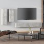 vidaXL Set de muebles de TV 4 pzas madera contrachapada gris hormigón