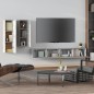 vidaXL Set de muebles de TV 4 pzas madera contrachapada gris hormigón