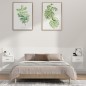 vidaXL Cabecero de cama con mesitas madera contrachapada blanco vidaXL Cabecero de cama con mesitas madera contrachapada blanco