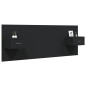 vidaXL Cabecero de cama con mesitas madera contrachapada negro vidaXL Cabecero de cama con mesitas madera contrachapada negro