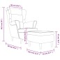 vidaXL Sillón orejero con taburete terciopelo amarillo mostaza vidaXL Sillón orejero con taburete terciopelo amarillo mostaza