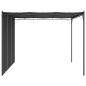 vidaXL Cenador de jardín con cortina lateral gris antracita 3x3x2,25 m vidaXL Cenador de jardín con cortina lateral gris antracita 3x3x2,25 m