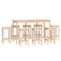 vidaXL Set de bar 9 piezas madera maciza de pino vidaXL Set de bar 9 piezas madera maciza de pino