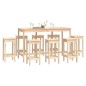 vidaXL Set de bar 9 piezas madera maciza de pino vidaXL Set de bar 9 piezas madera maciza de pino