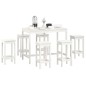 vidaXL Set de bar 7 piezas madera maciza de pino blanco vidaXL Set de bar 7 piezas madera maciza de pino blanco