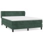 vidaXL Cama box spring con colchón terciopelo verde oscuro 140x190 cm vidaXL Cama box spring con colchón terciopelo verde oscuro 140x190 cm