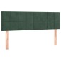 vidaXL Cama box spring con colchón terciopelo verde oscuro 140x190 cm vidaXL Cama box spring con colchón terciopelo verde oscuro 140x190 cm