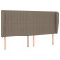 vidaXL Cama box spring con colchón tela gris taupe 160x200 cm