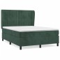 vidaXL Cama box spring con colchón terciopelo verde oscuro 140x190 cm vidaXL Cama box spring con colchón terciopelo verde oscuro 140x190 cm