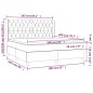 vidaXL Cama box spring con colchón tela color crema 160x200 cm vidaXL Cama box spring con colchón tela color crema 160x200 cm
