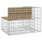 vidaXL Banco jardín con gaviones madera pino impregnada 92x71x65,5 cm vidaXL Banco jardín con gaviones madera pino impregnada 92x71x65,5 cm