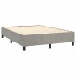 vidaXL Cama box spring con colchón terciopelo gris claro 140x200 cm vidaXL Cama box spring con colchón terciopelo gris claro 140x200 cm