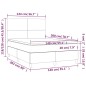 vidaXL Cama box spring colchón luces LED tela marrón oscuro 140x200cm vidaXL Cama box spring colchón luces LED tela marrón oscuro 140x200cm