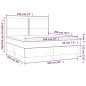 vidaXL Cama box spring colchón y luces LED tela crema 160x200 cm