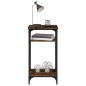 vidaXL Mesa auxiliar madera contrachapada roble ahumado 40x30x75 cm