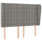 vidaXL Cama box spring colchón y LED terciopelo gris claro 140x200 cm