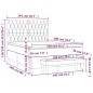 vidaXL Cama box spring con colchón tela marrón oscuro 140x200 cm vidaXL Cama box spring con colchón tela marrón oscuro 140x200 cm