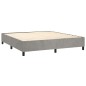 vidaXL Cama box spring con colchón terciopelo gris claro 160x200 cm vidaXL Cama box spring con colchón terciopelo gris claro 160x200 cm