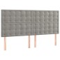 vidaXL Cama box spring con colchón terciopelo gris claro 160x200 cm vidaXL Cama box spring con colchón terciopelo gris claro 160x200 cm
