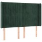vidaXL Cama box spring colchón y LED terciopelo verde oscuro 140x190cm