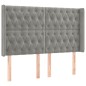 vidaXL Cama box spring colchón y LED terciopelo gris claro 160x200 cm vidaXL Cama box spring colchón y LED terciopelo gris claro 160x200 cm